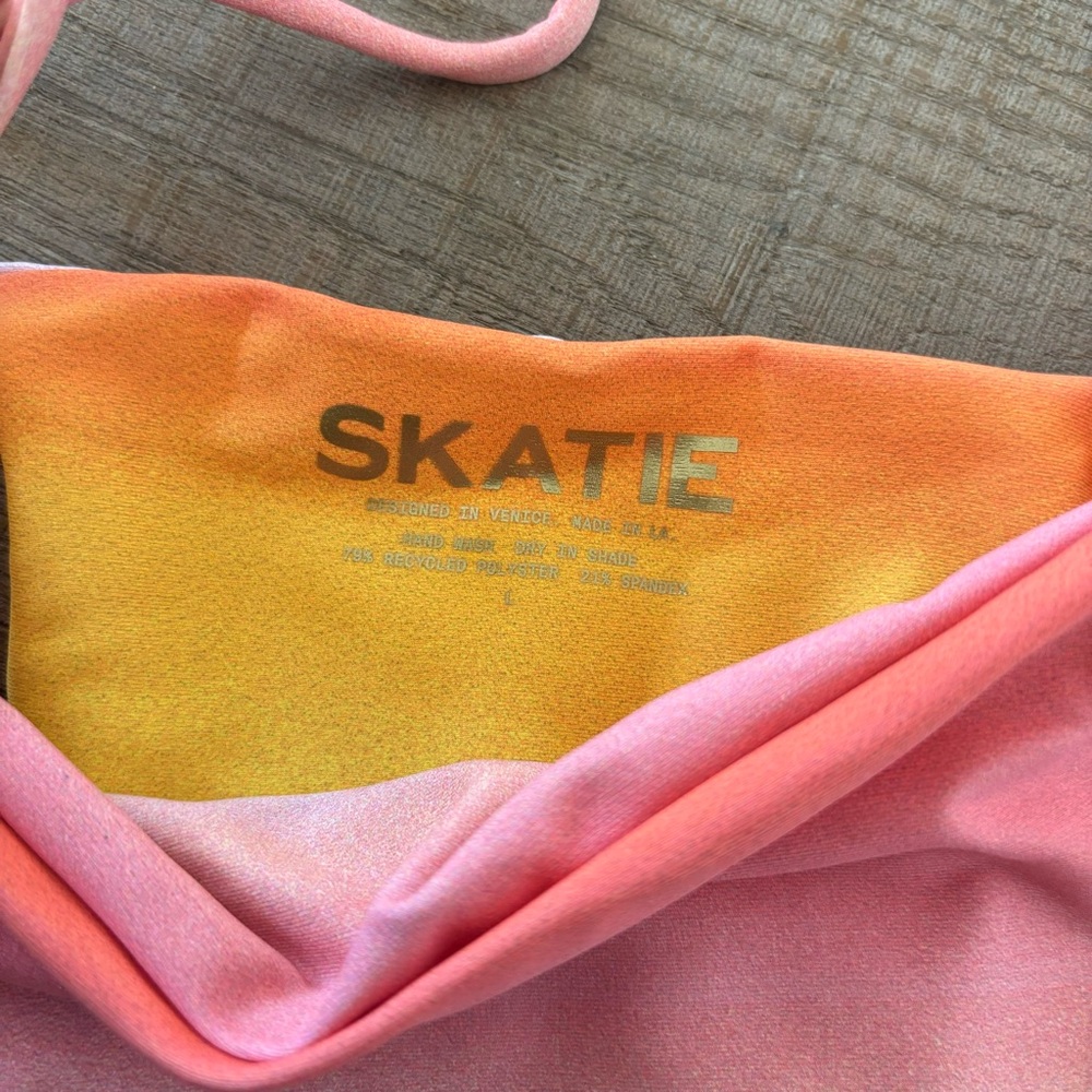 skatie x rocky barnes vera sunrise high waisted side ties bikini bottoms new nwt - Picture 3 of 5